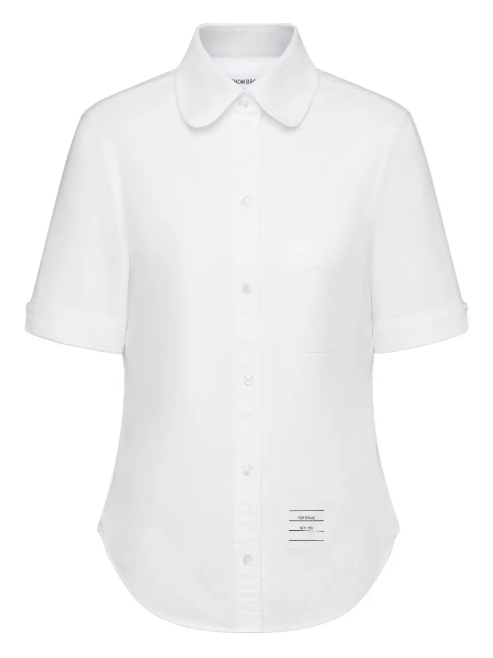 

Рубашка с закругленным воротником THOM BROWNE, белый