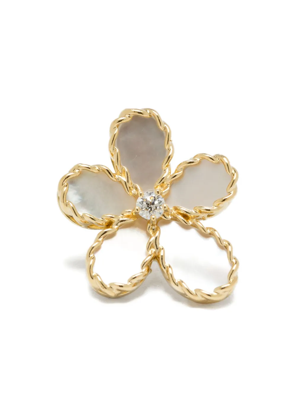 

Серьги из желтого золота 750 пробы с бриллиантами и перламутром Roberto Coin, золотой