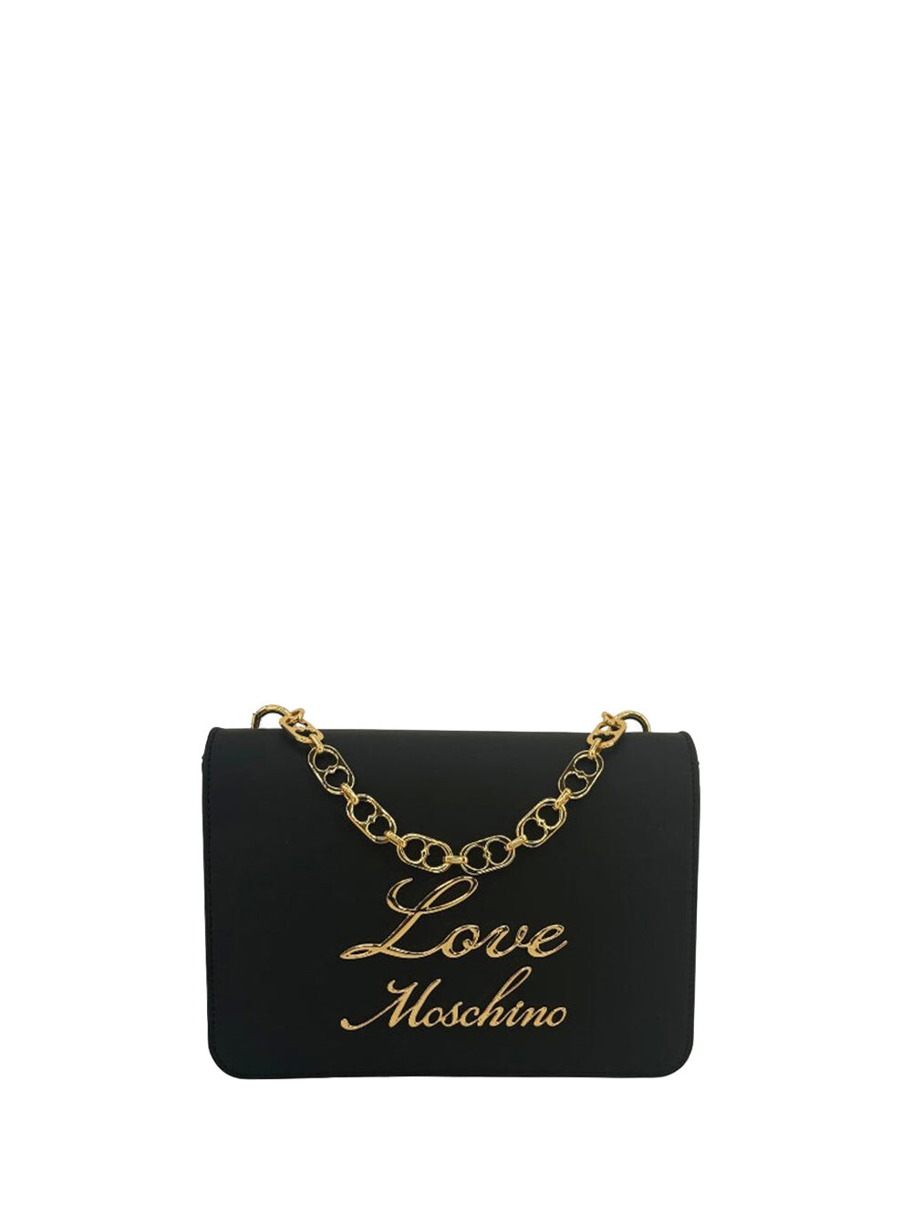 

Черная женская сумка через плечо Moschino
