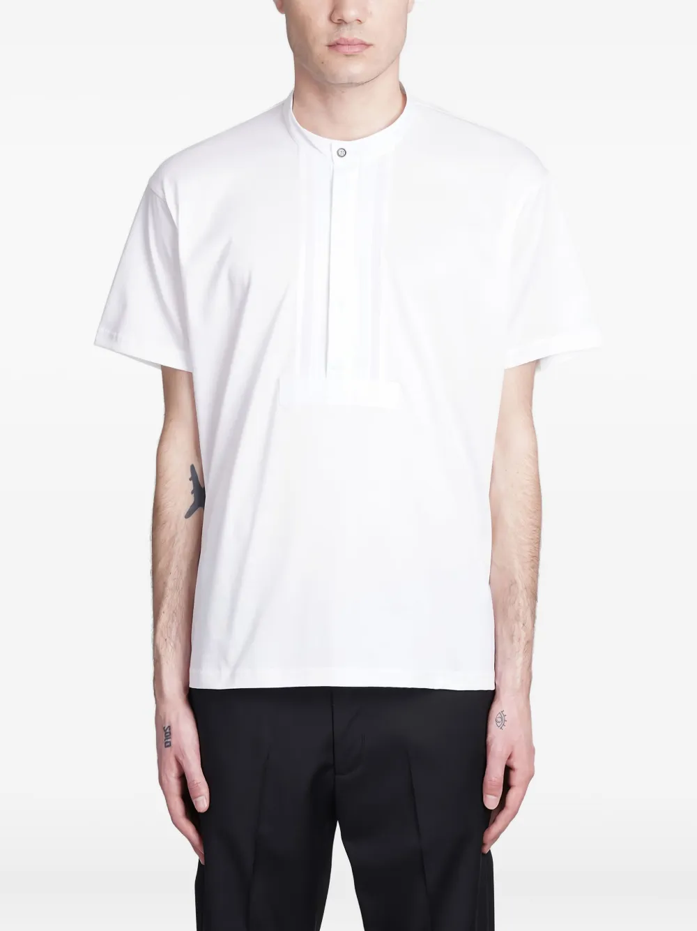 

Футболка с воротником-стойкой Low Brand, белый