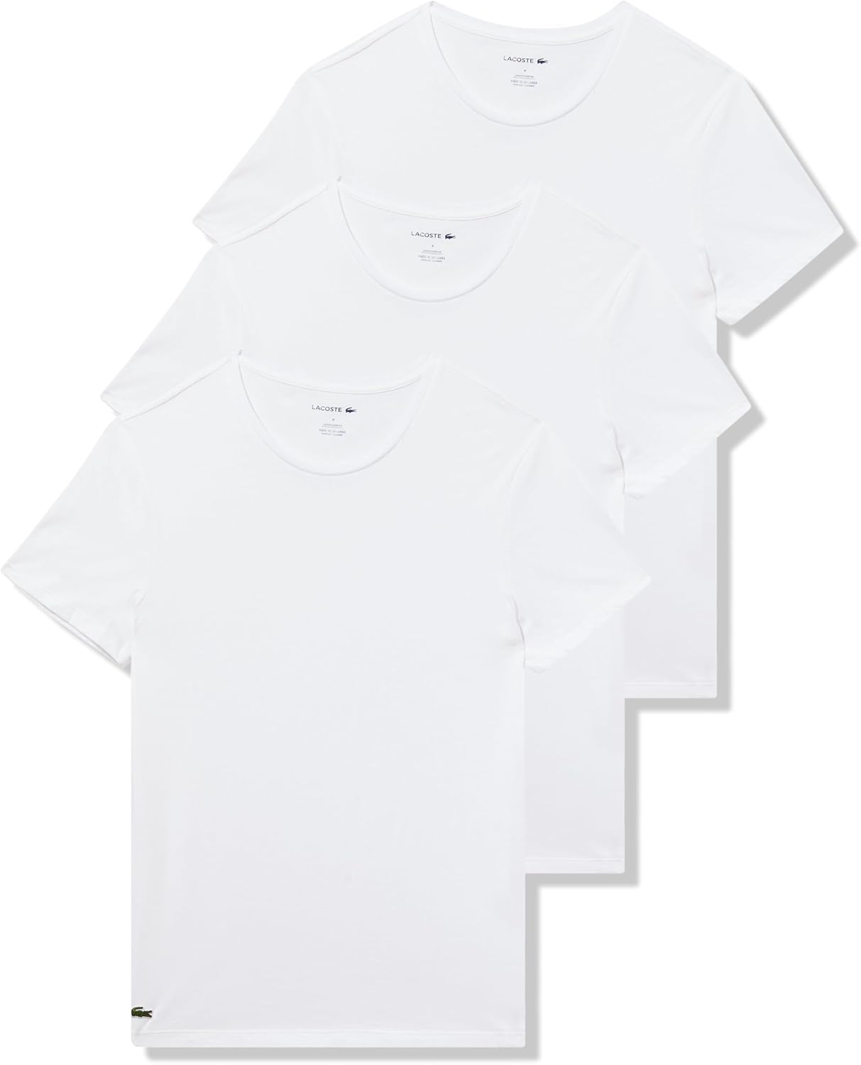 

Lacoste мужская футболка с круглым вырезом, 100% хлопок, обычный крой, набор из 3 штук, White, Белый, Lacoste мужская футболка с круглым вырезом, 100% хлопок, обычный крой, набор из 3 штук, White