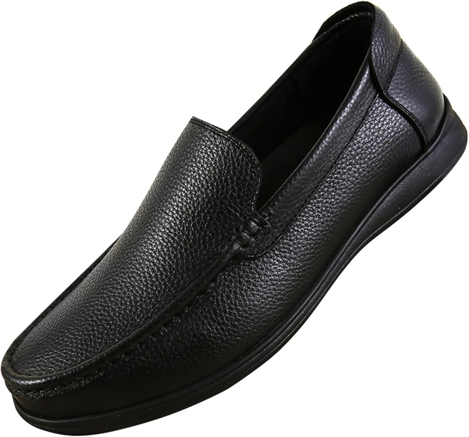 

Мужские лоферы из натуральной кожи с плоским каблуком, дышащие, мягкие и удобные, с круглым носком, повседневные, для ходьбы, вождения, деловые, формальные, офисные, для вечеринок Houdbdol, черный