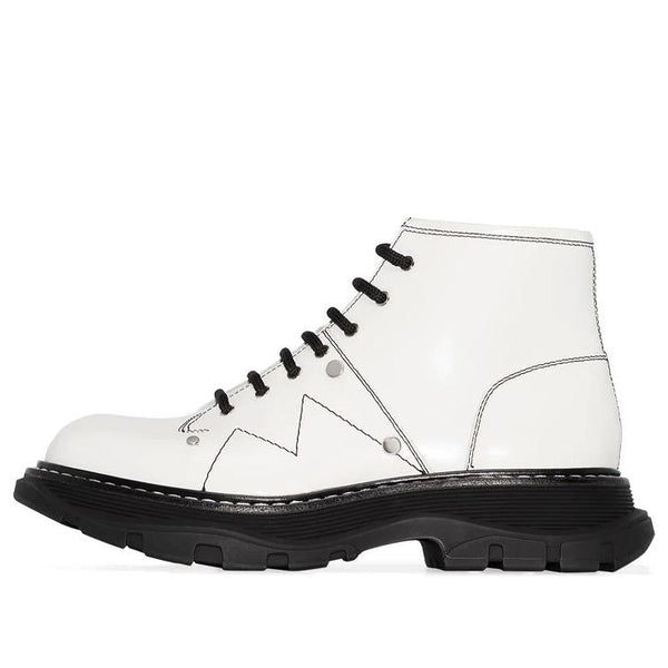 Кроссовки tread lace up leather boots 'white' Alexander Mcqueen, белый