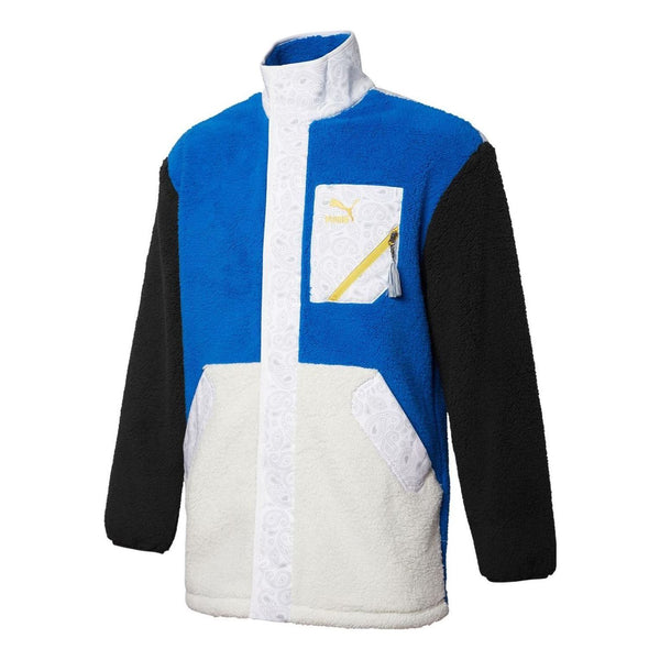 

Куртка cuff stand collar casual jacket 'blue white' Puma, синий