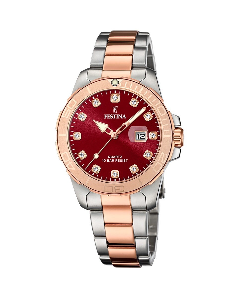 

F20505/2 Boyfriend розовые женские часы из стали Festina, розовый