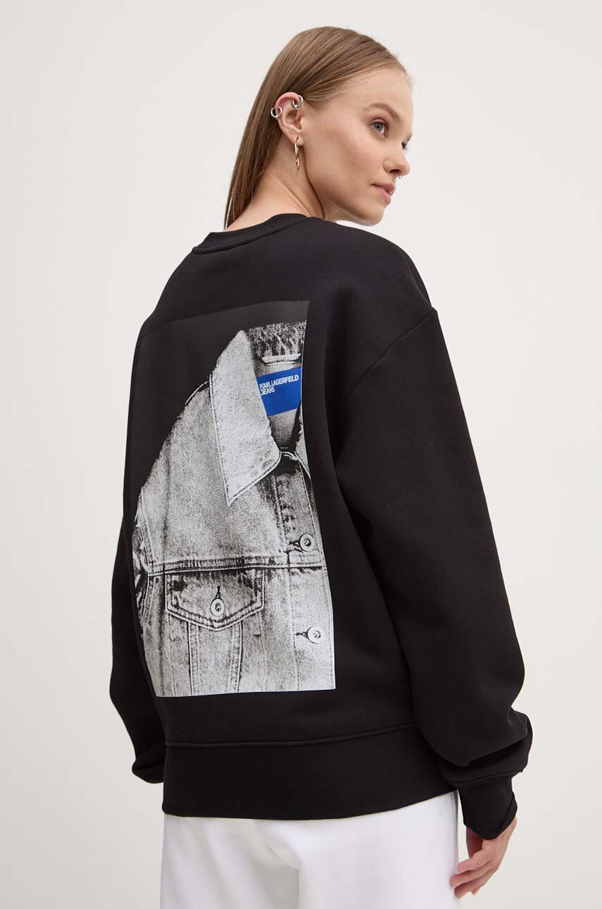 

Хлопковая толстовка Karl Lagerfeld Jeans, черный