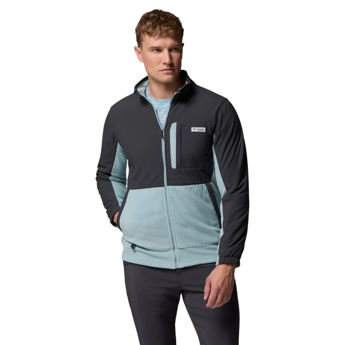 

Мужская флисовая куртка PFG Uncharted Columbia, светло-голубой