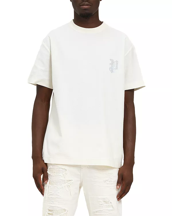 

Футболка с коротким рукавом и фактурным рисунком Purple Brand, белый