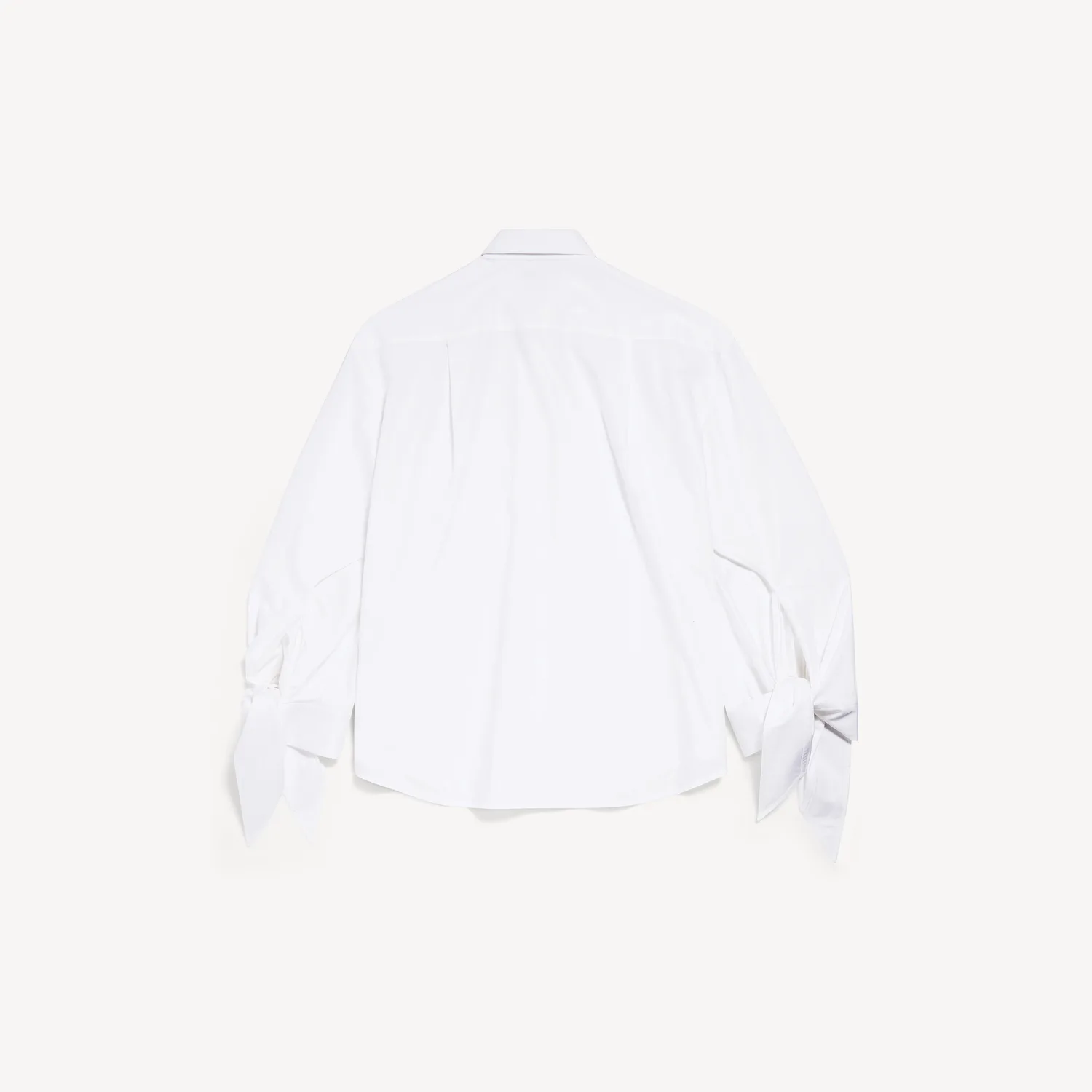 BALENCIAGA Женская блузка с узлом на манжетах, белая — фото 2
