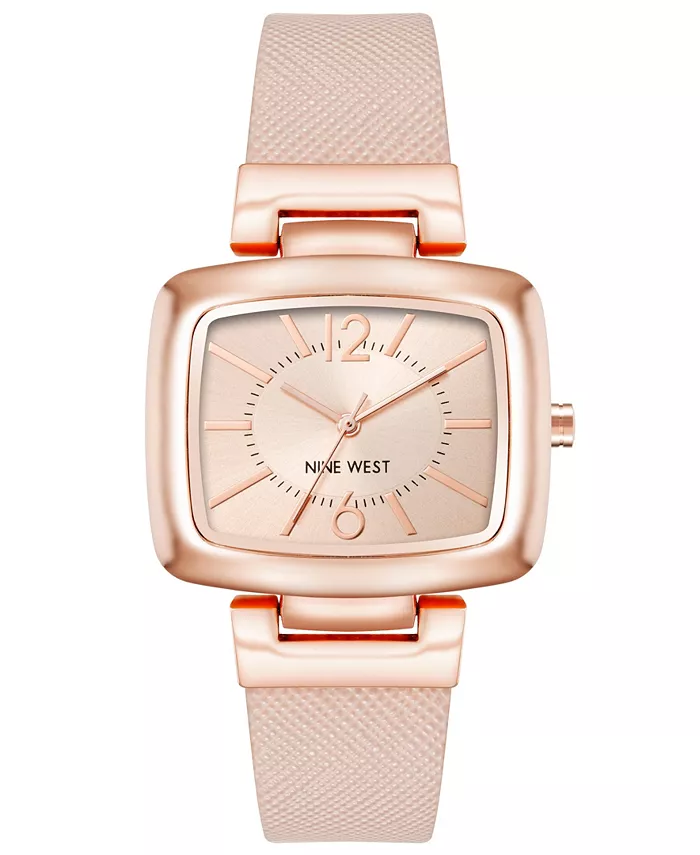 

Женские часы Quartz Blush Pink с текстурированным искусственным ремешком, 36 мм Nine West