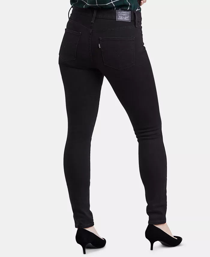 Женские скинни джинсы 311 с эффектом коррекции фигуры, укороченные Levi's, черный — фото 2