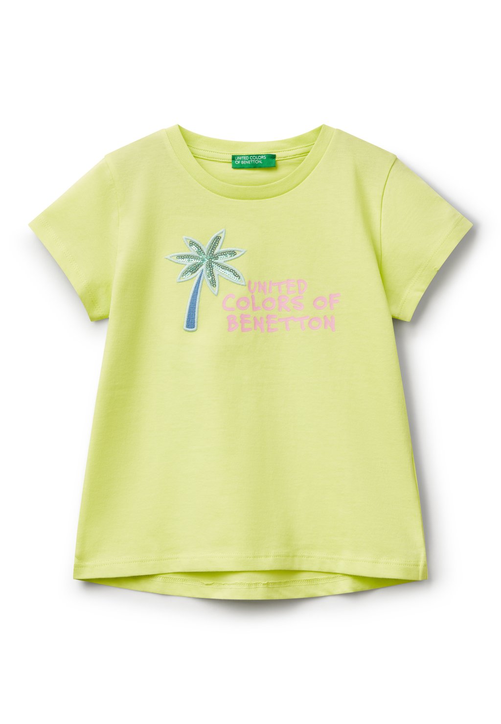 

Футболка с принтом SHORT SLEEVE WATER GRAPHIC REGULAR FIT United Colors of Benetton, желтый