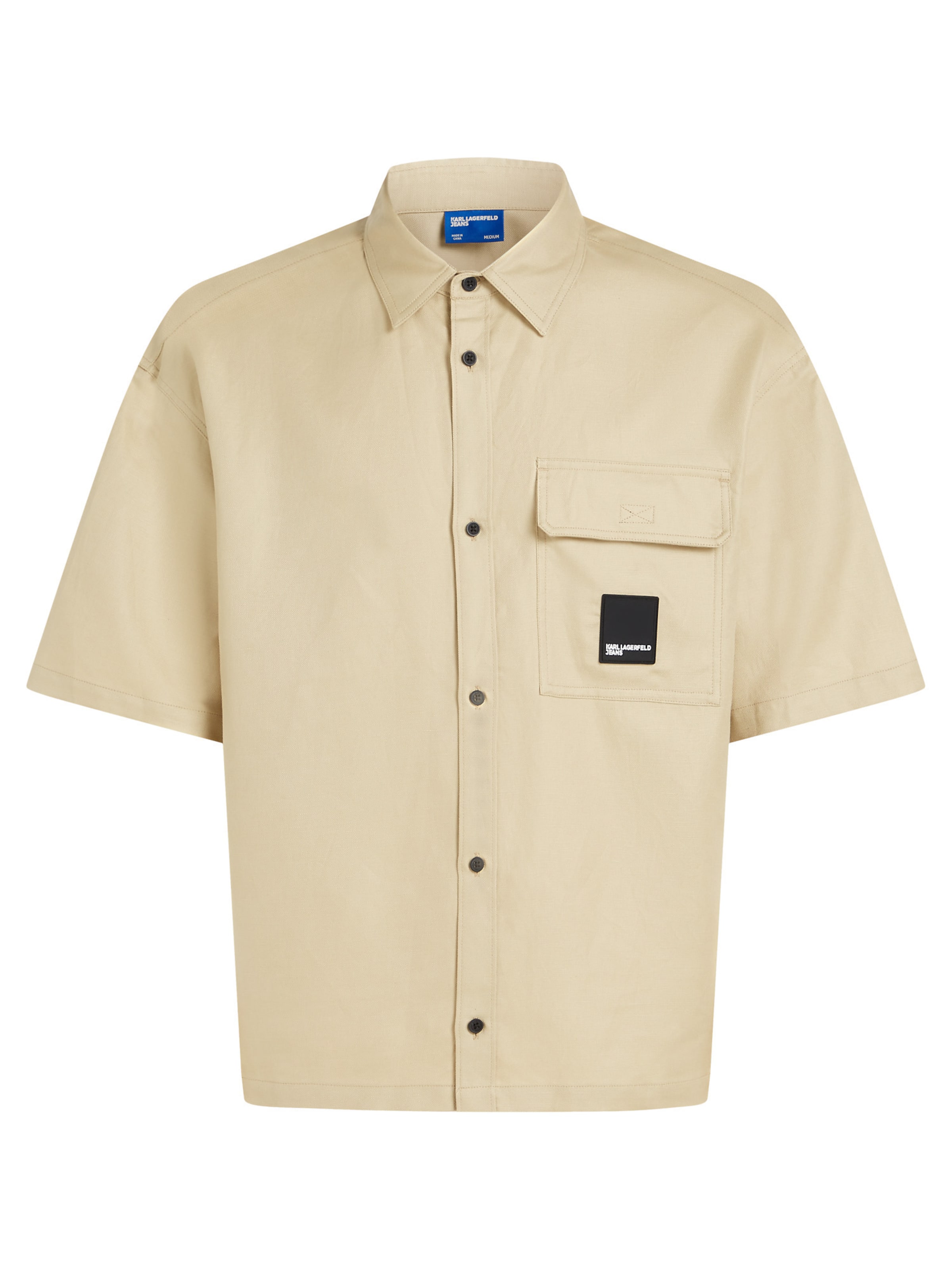 

KARL LAGERFELD JEANS Рубашка на пуговицах комфортного кроя в цвете хаки