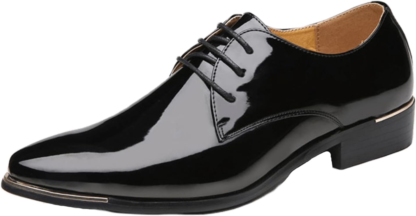 

Мужские офисные туфли ADMLZQQ, повседневные лакированные туфли для бизнеса и официальных мероприятий, черный