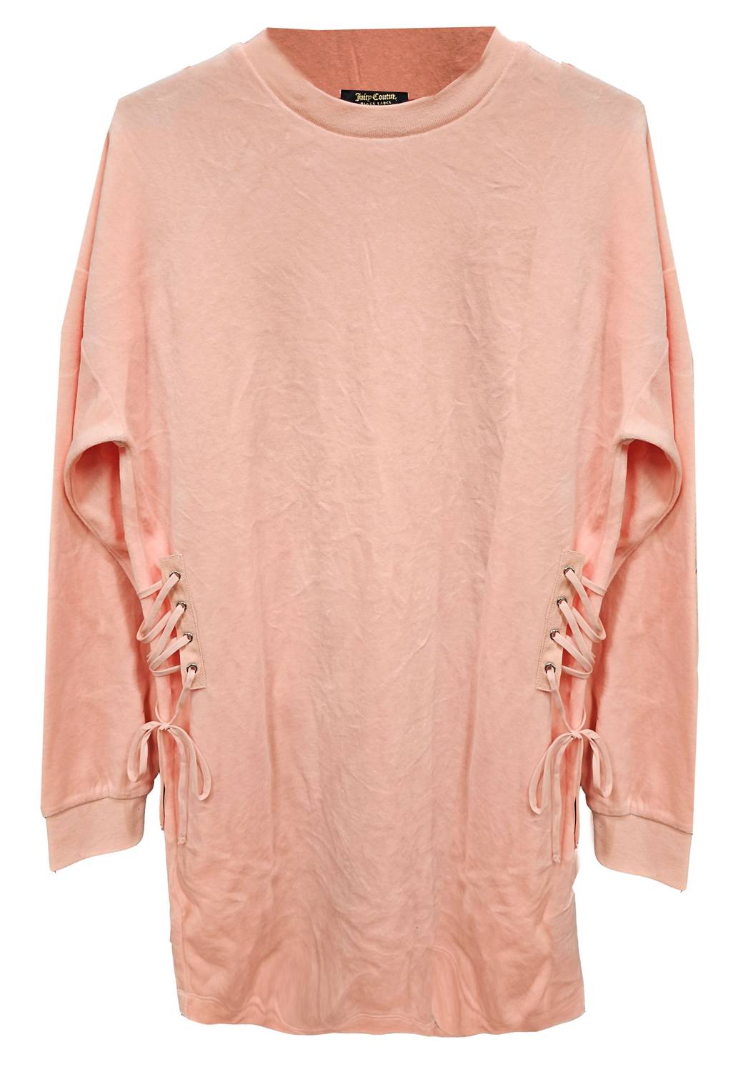 

Платье-футляр из велюра со шнуровкой в ​​цвете Morning Blush Juicy Couture