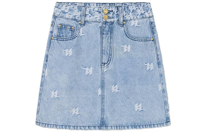 

KARL LAGERFELD / Karl Lagerfeld Jeans Джинсовая юбка-мини KARL LAGERFELD женская синяя
