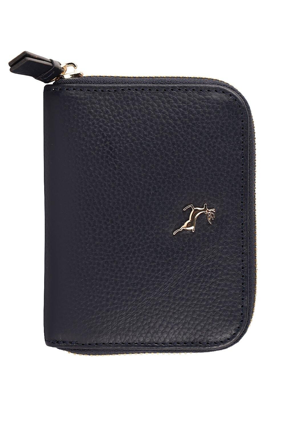 

Кошелек из натуральной кожи Mini X с RFID-защитой Ashwood Leather, темно-синий