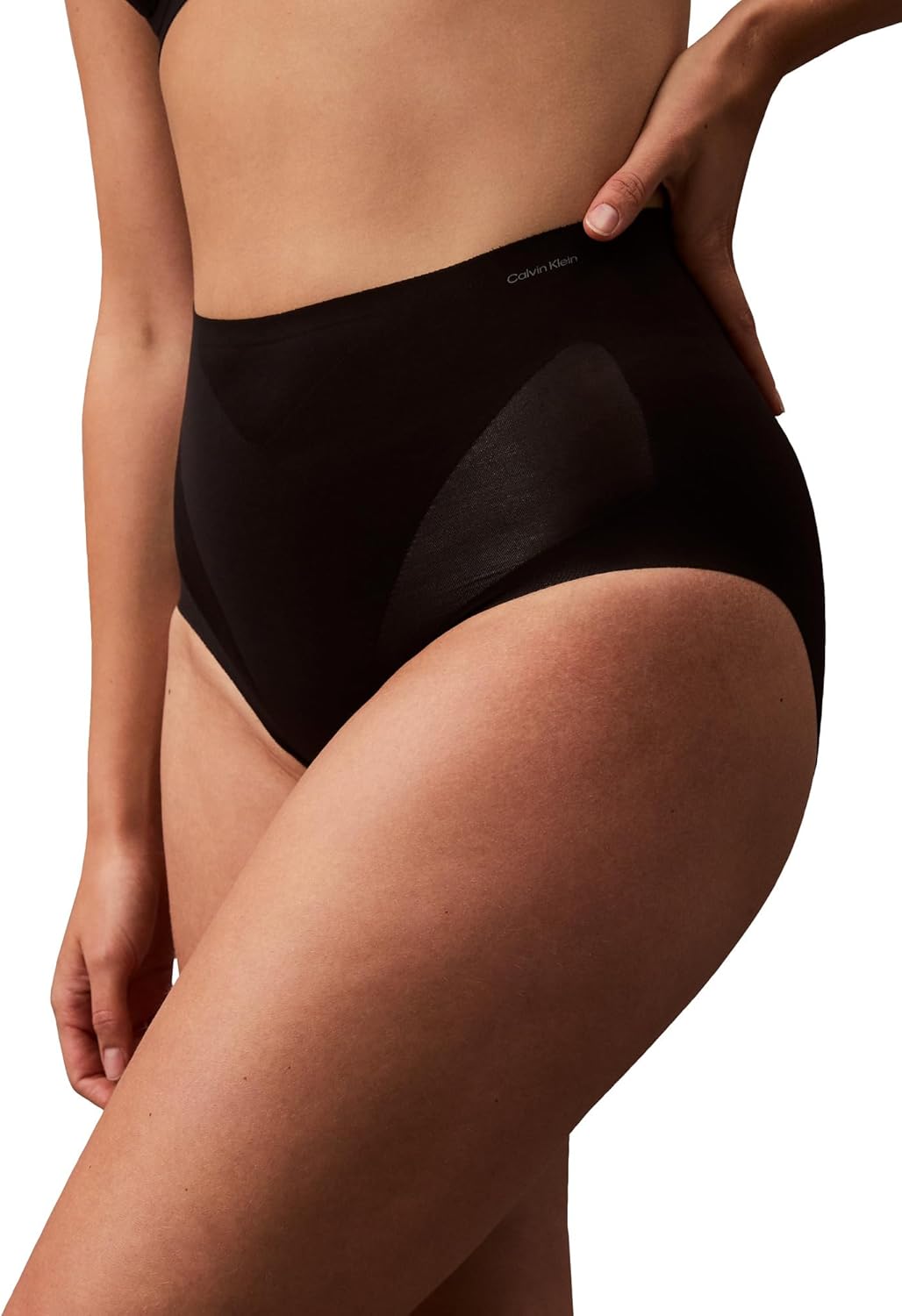 Женские утягивающие трусики-слипы Calvin Klein Stay-Put Stretch с высокой талией, Black — фото 3