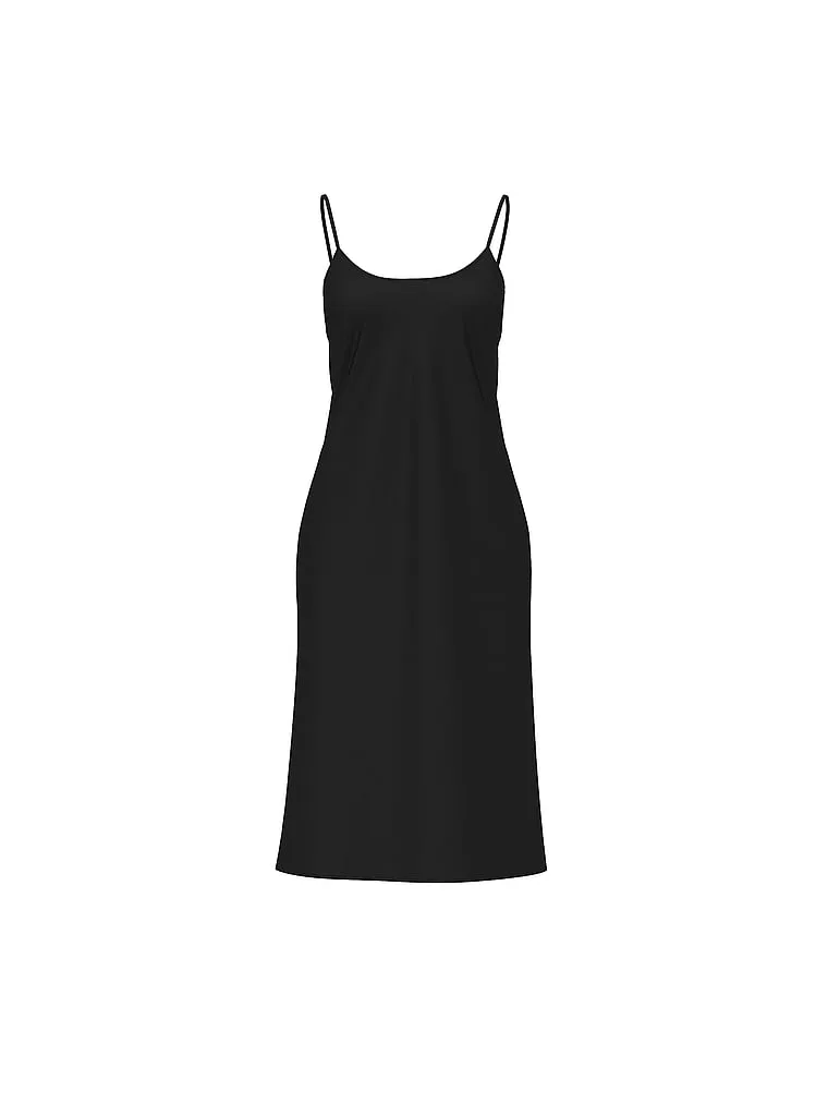 Атласное платье-комбинация средней длины Victoria'S Secret, Black — фото 3