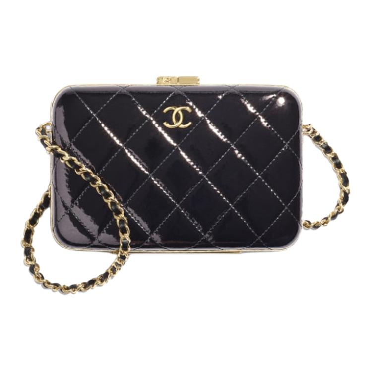 

CHANEL Сумка-косметичка из овчины, женская, черного цвета, среднего размера, через плечо