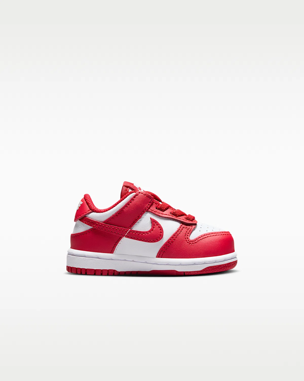Кроссовки Nike Dunk Low для малышей, White/Red/University Red — фото 3
