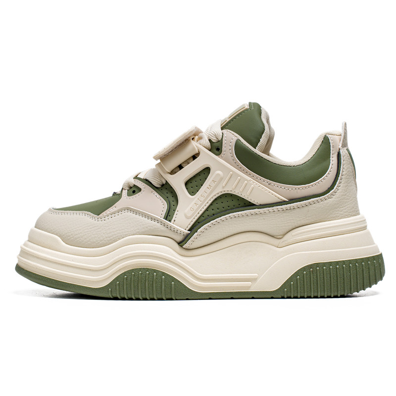 

GAISIMA Мужские лоу-топ скейтборд кроссовки бежево-зеленые, цвет Beige Green