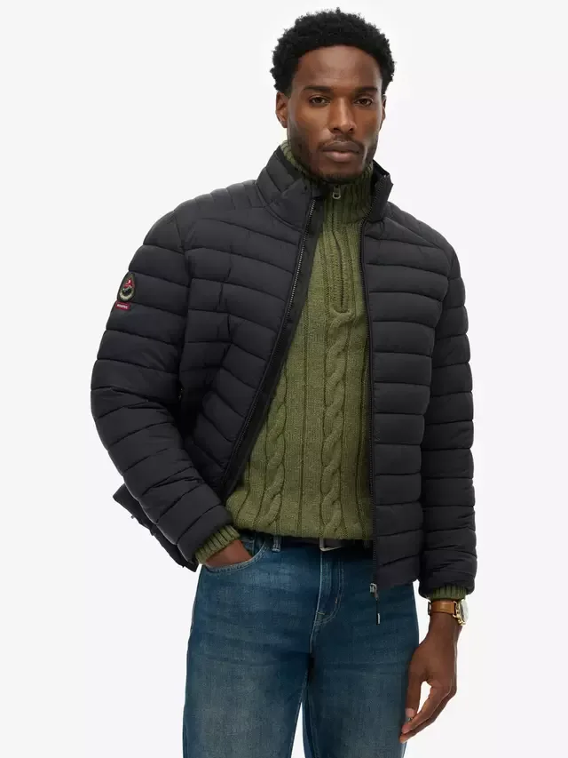 Пуховая куртка Fuji Lite, черная Superdry