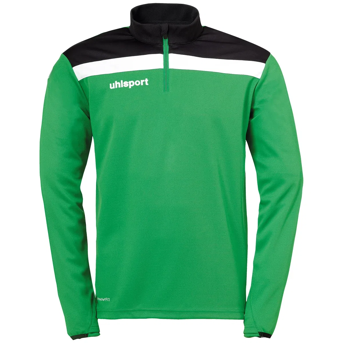 Функциональная футболка с молнией, Uhlsport, зеленый/черный