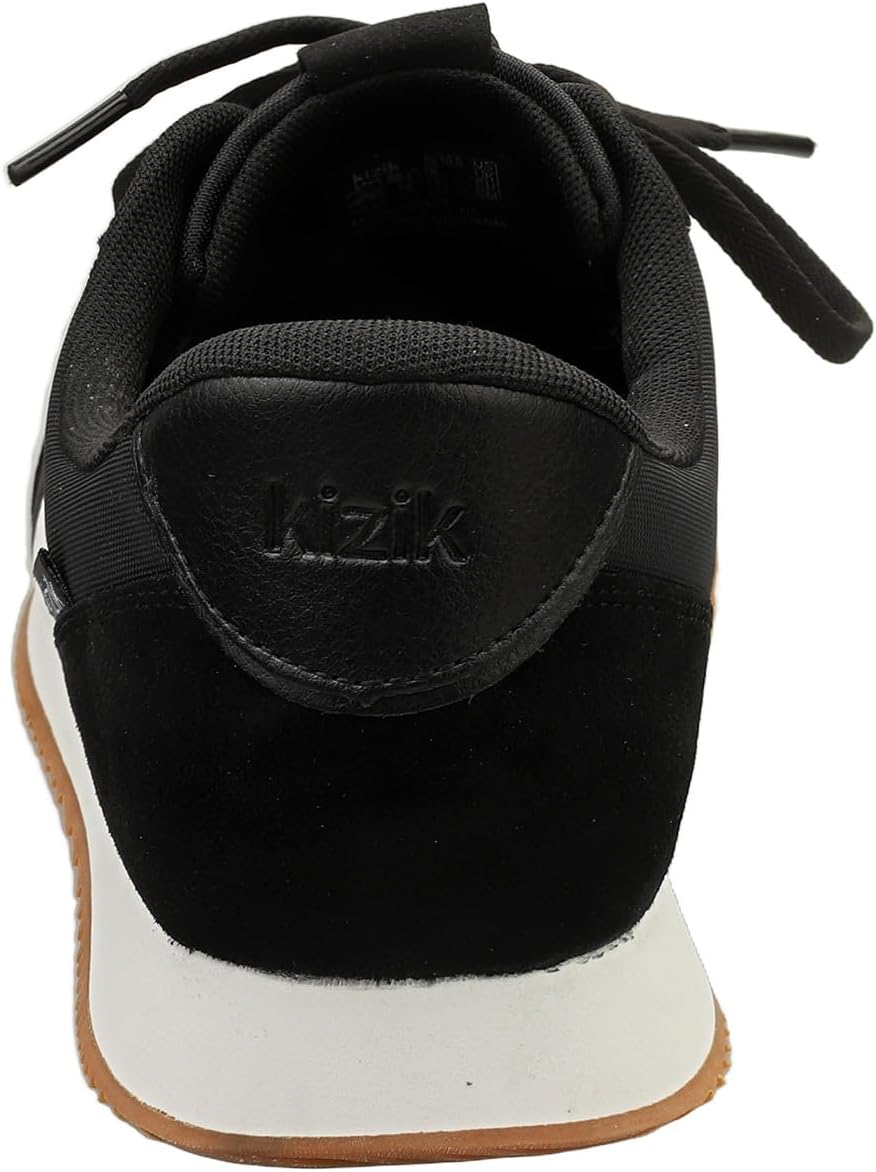 Кроссовки Kizik Slip On: Milan - удобные, ретро из нейлона и замши, мужские и женские прогулочные туфли с поддержкой свода стопы, удобство без использования рук, для ношения весь день, белый/черный — фото 4