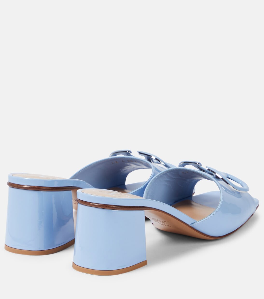 Туфли-лодочки vlogo signature из лакированной кожи Valentino Garavani, синий — фото 3