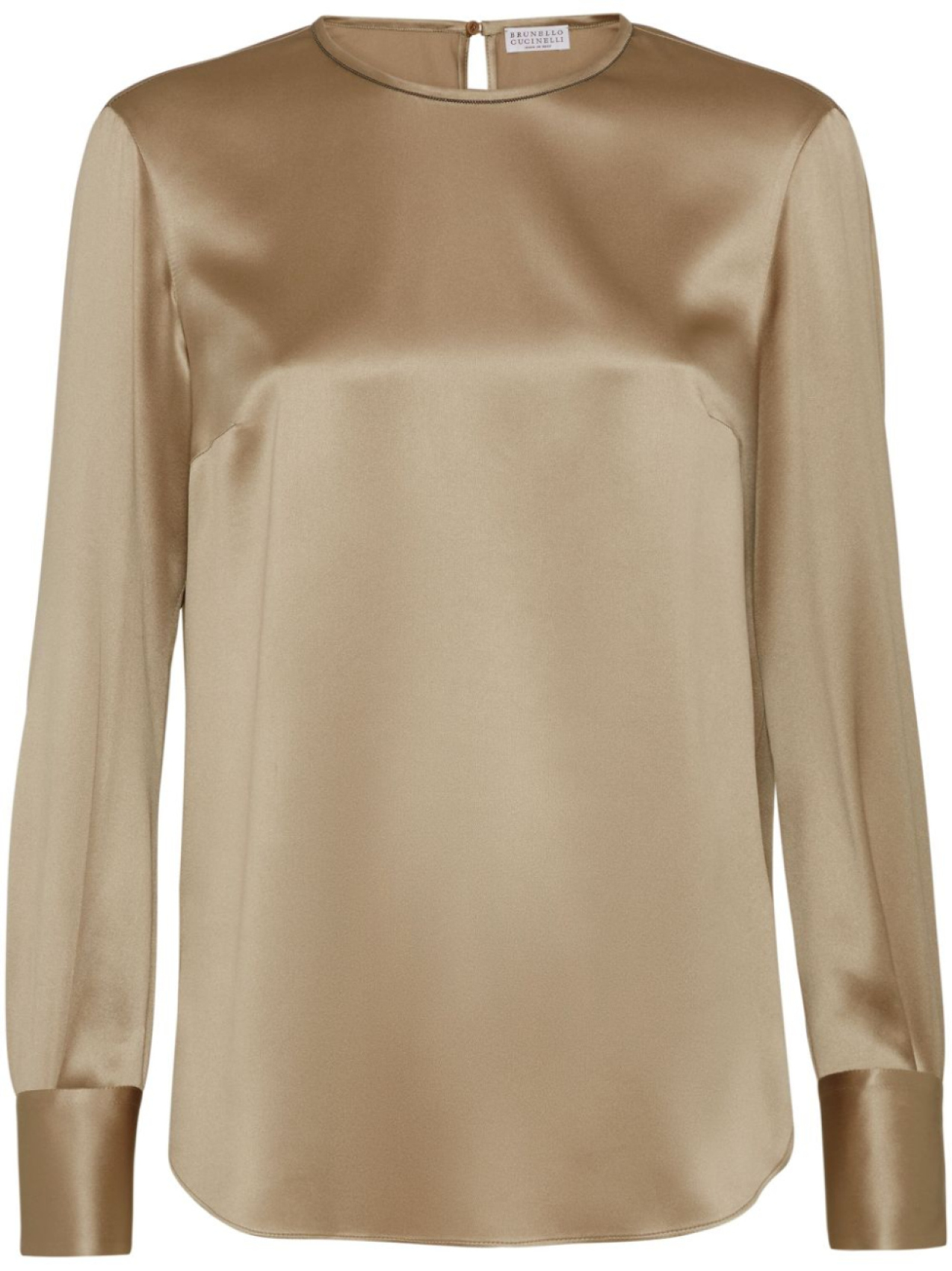 

Brunello Cucinelli атласная футболка с длинными рукавами, зеленый