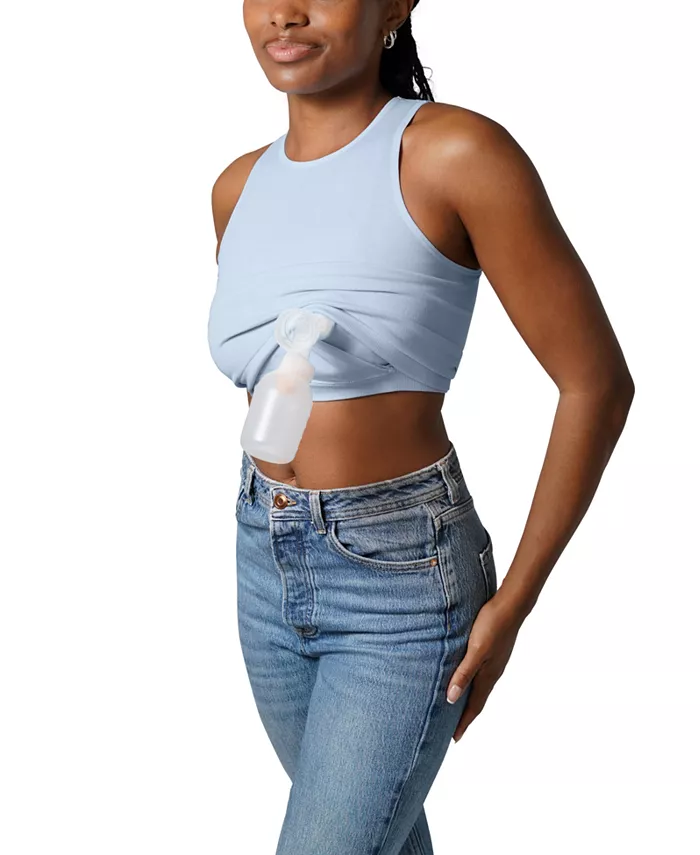 

Бюстгальтер-трансформер Maternity Sublime Hands-Free Pumping Longline Bra Busty Kindred Bravely, синий
