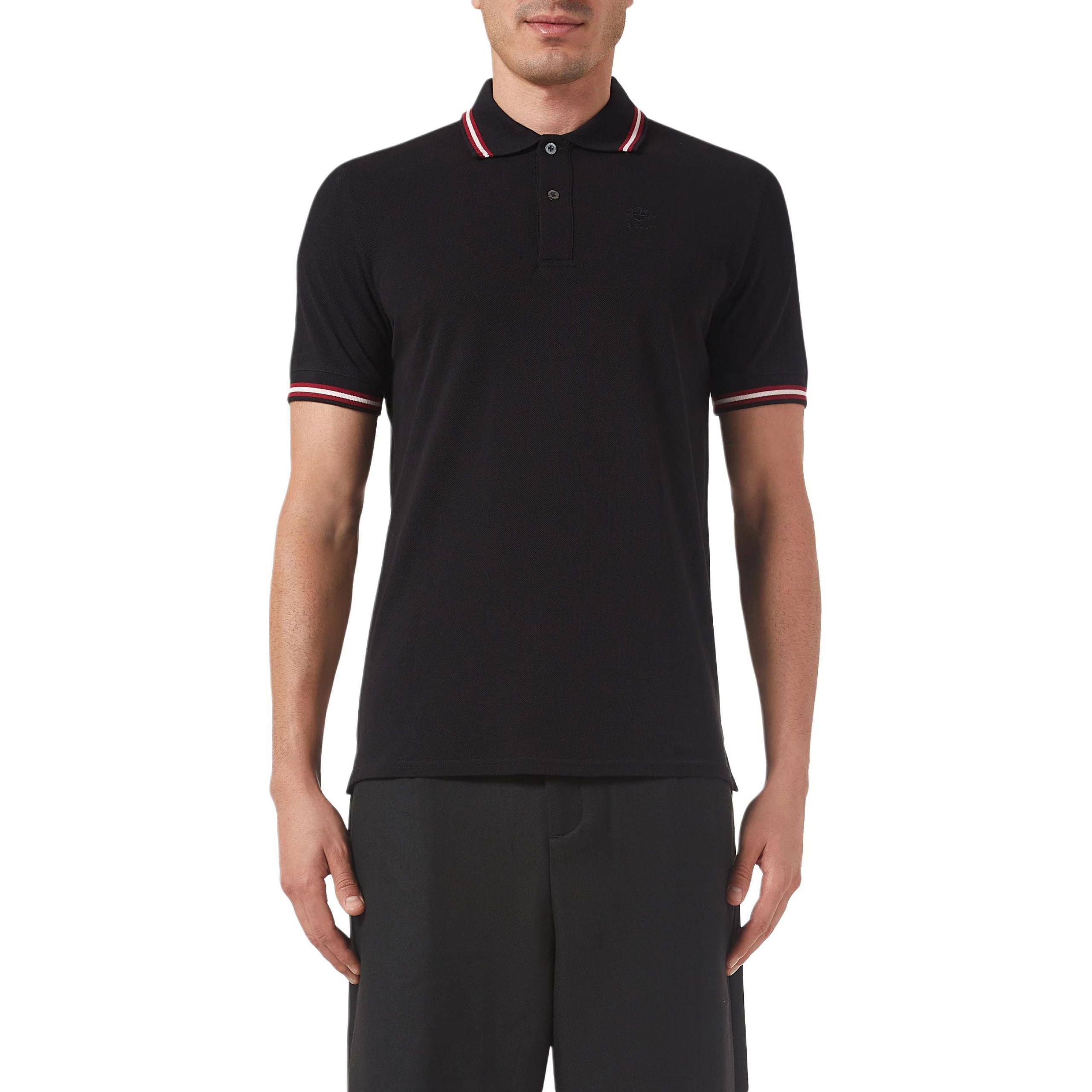 

BALLY Футболка поло мужская черная FW24, Черный, BALLY Футболка поло мужская черная FW24