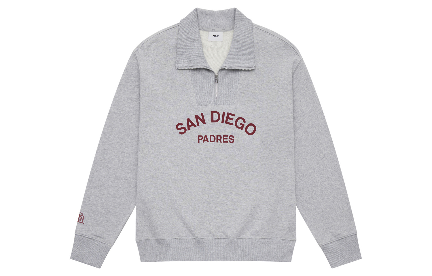

MLB Свитшот в стиле преппи San Diego Padres 24FW унисекс серый меланж