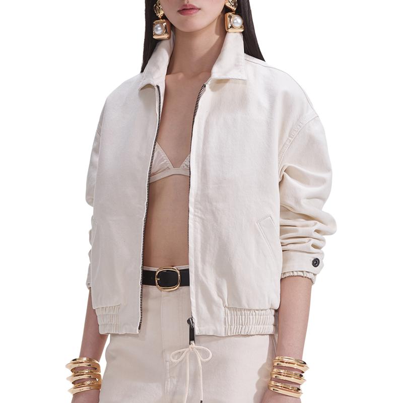 

Self-portrait Женская джинсовая куртка цвета слоновой кости, Ivory White