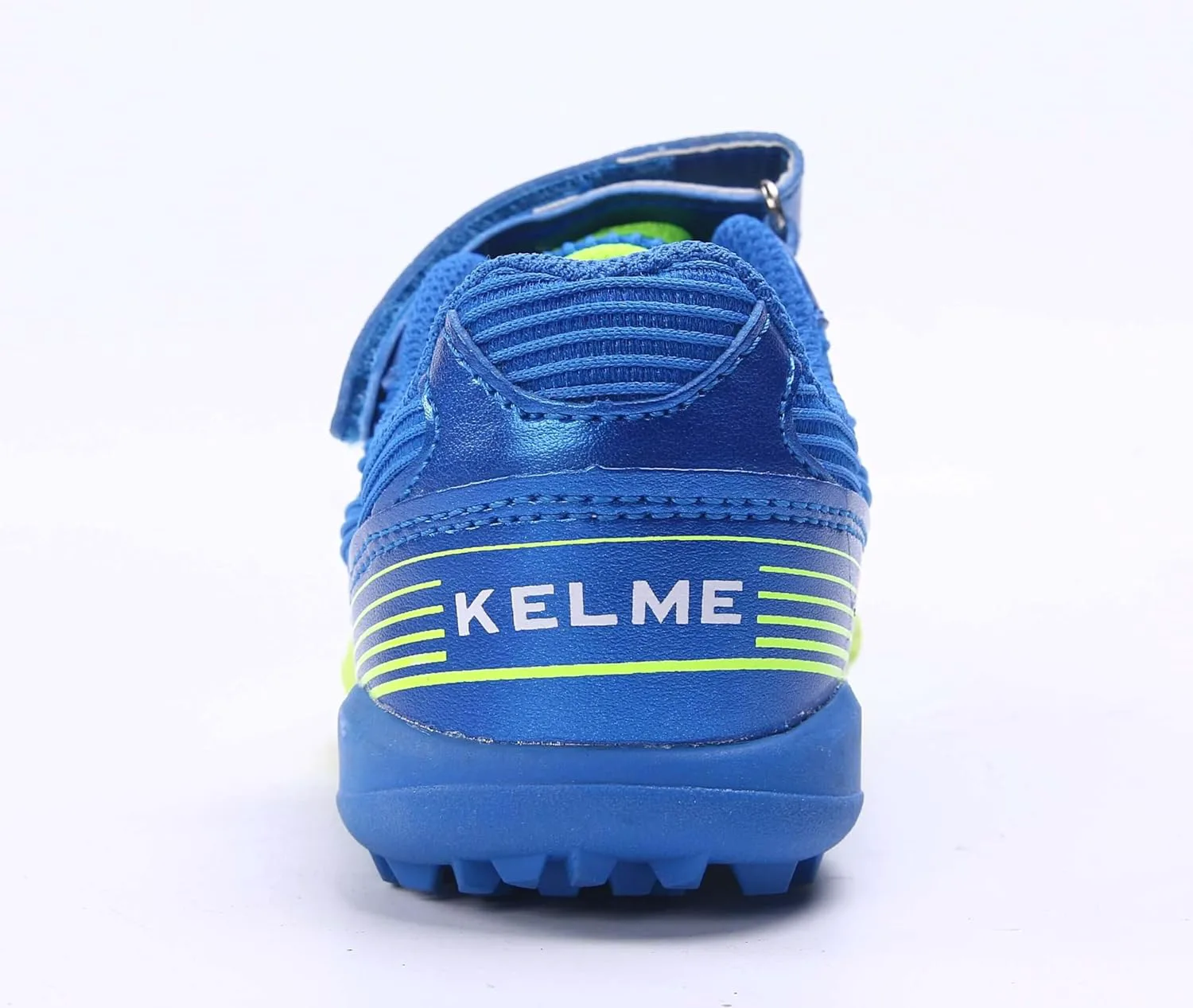 Футбольные бутсы KELME без шнурков для детей и подростков - футзал или футбольная обувь для игры на траве для мальчиков и девочек - футбольные бутсы на липучке для игры в помещении или на улице, синий — фото 4