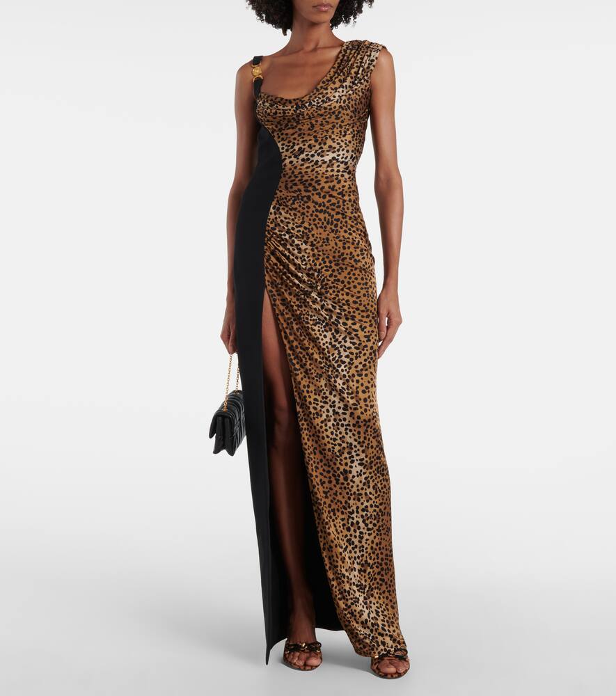 Босоножки-мулесы Leopard Opera Bow 95 из овчины, 6N30V-Brown-Gold Versace, 6N30V-Brown-Versace Gold — фото 3
