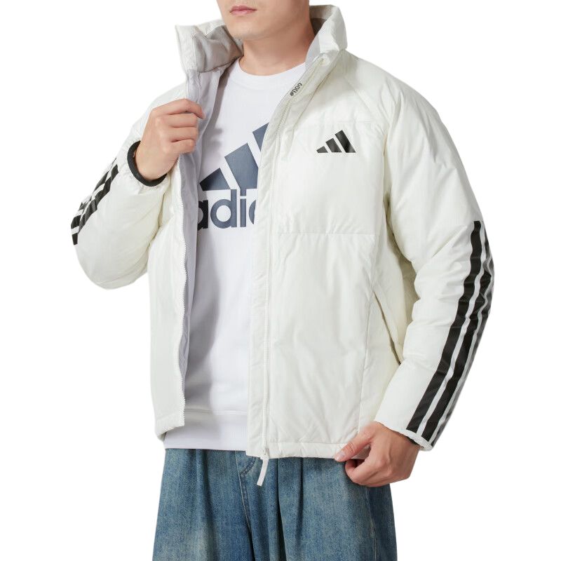 Куртка adidas Sports Causal Down Jacket Asia Sizing 'White' — фото 4