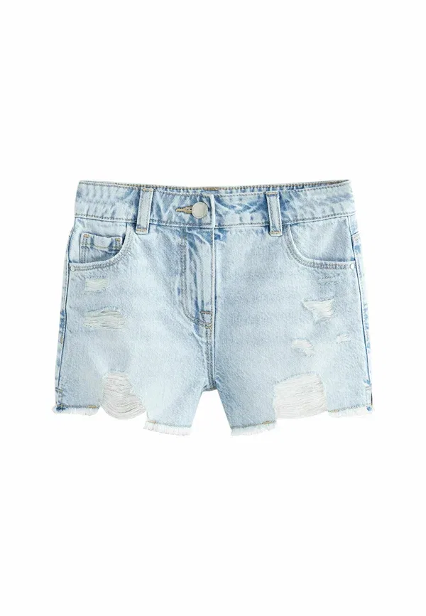 Шорты джинсовые Next Frayed edge distressed regular fit, светло-голубой — фото 4