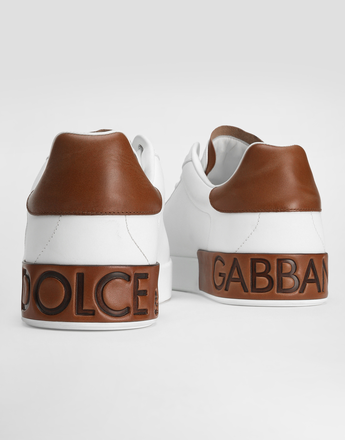 Кроссовки portofino из телячьей кожи Dolce & Gabbana, белый — фото 4