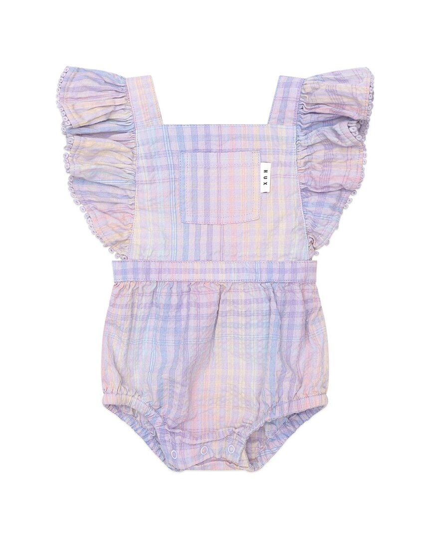 

Комбинезон с оборками в радужную клетку huxbaby, мультиколор