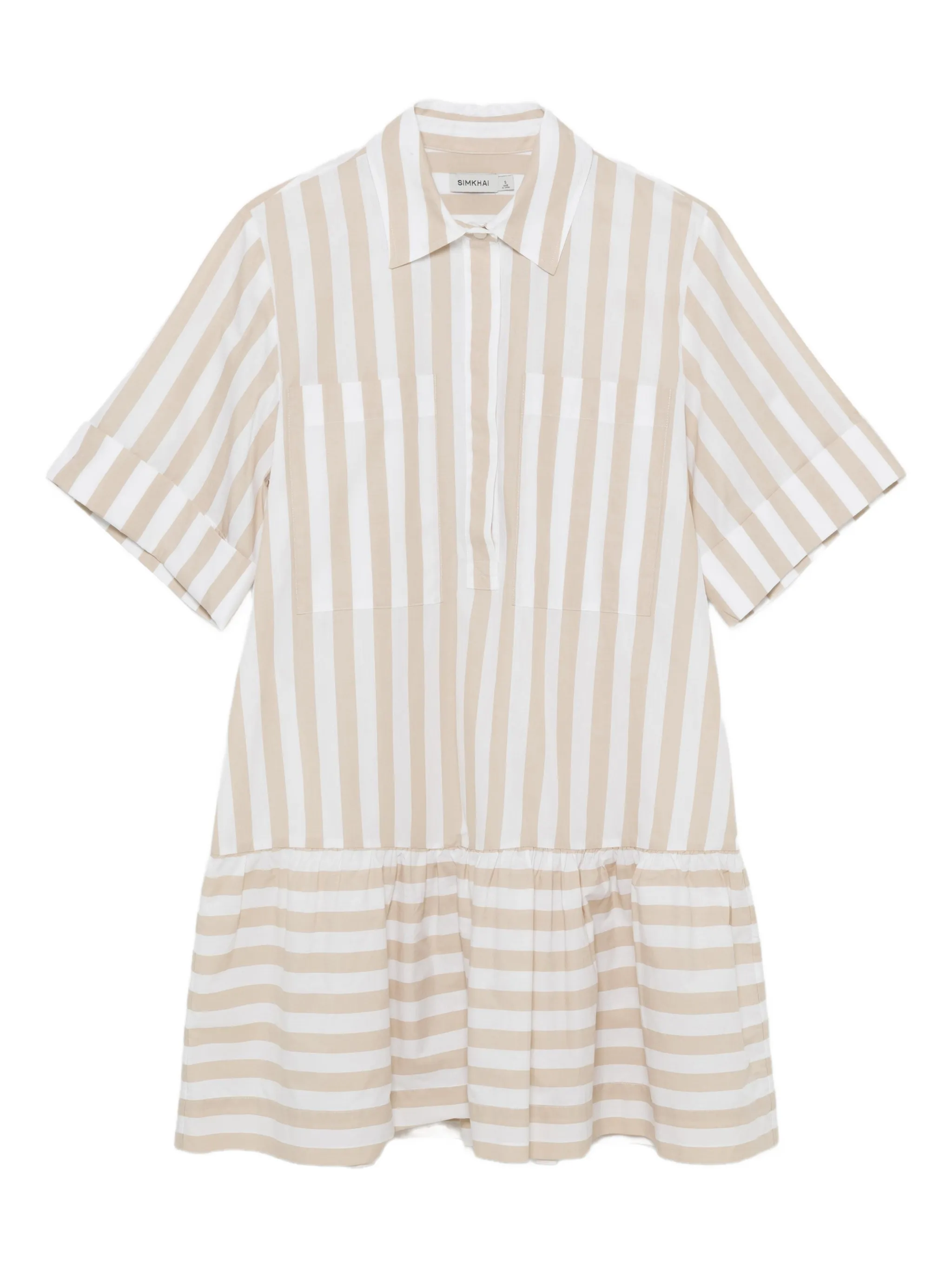 

Платье мини Cris в полоску Simkhai, белый