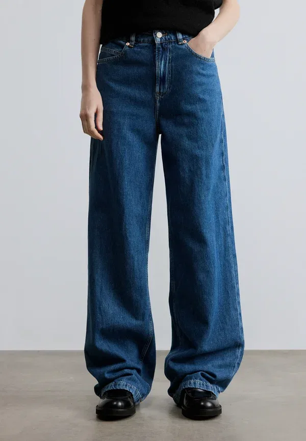 Брюки Marlene wide leg Boss, синий