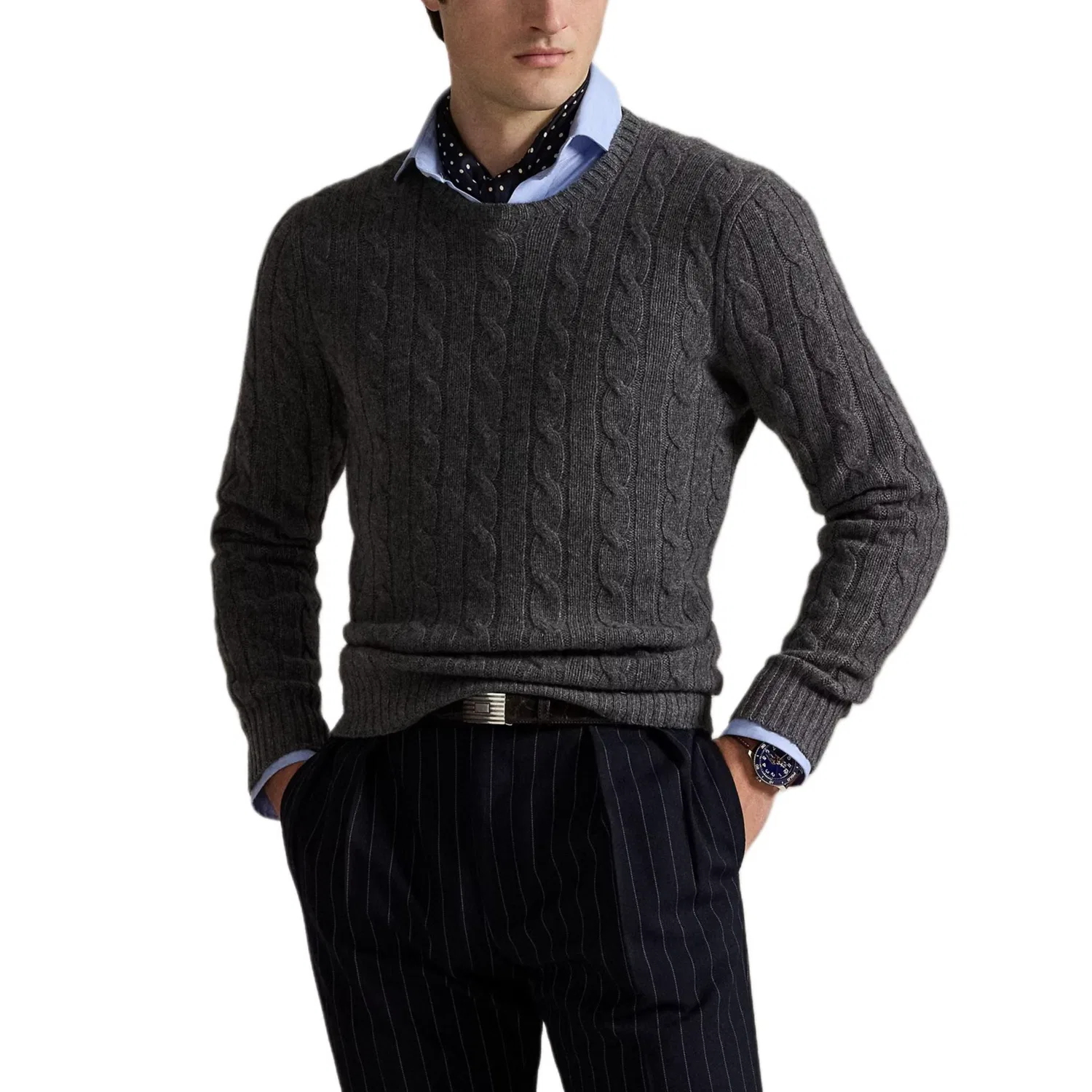 Свитер из кашемира Unisex Polo Ralph Lauren, Dark Gray — фото 3