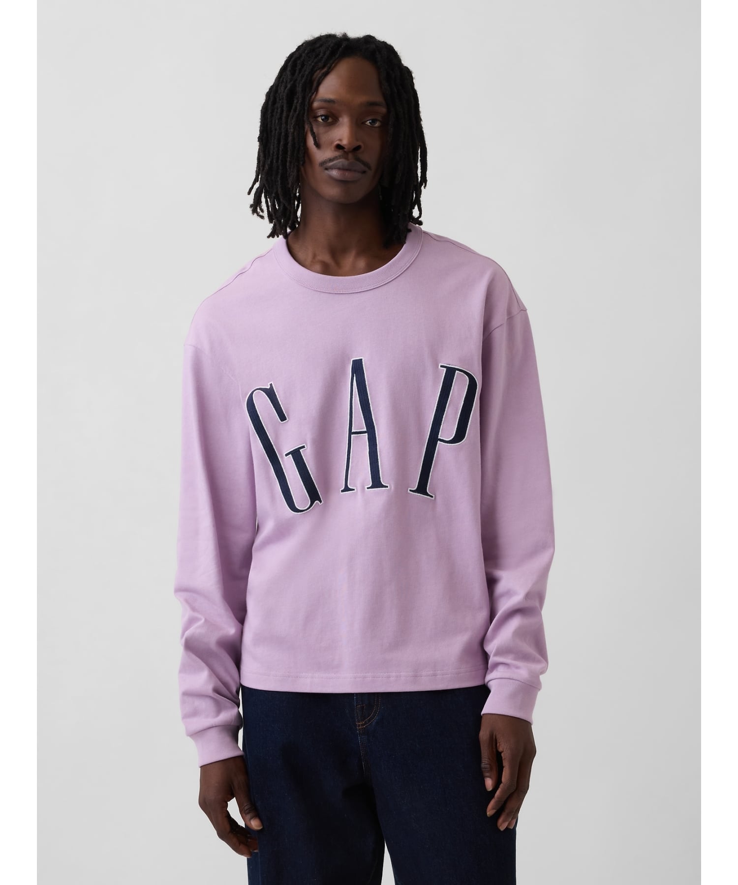 (U) Укороченная футболка с логотипом GAP большого размера, LAVENDER_HILL_514