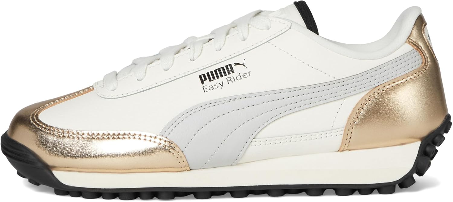 Детские кроссовки Puma Easy Rider (для детей постарше), белый/черный/серый/золотой — фото 4