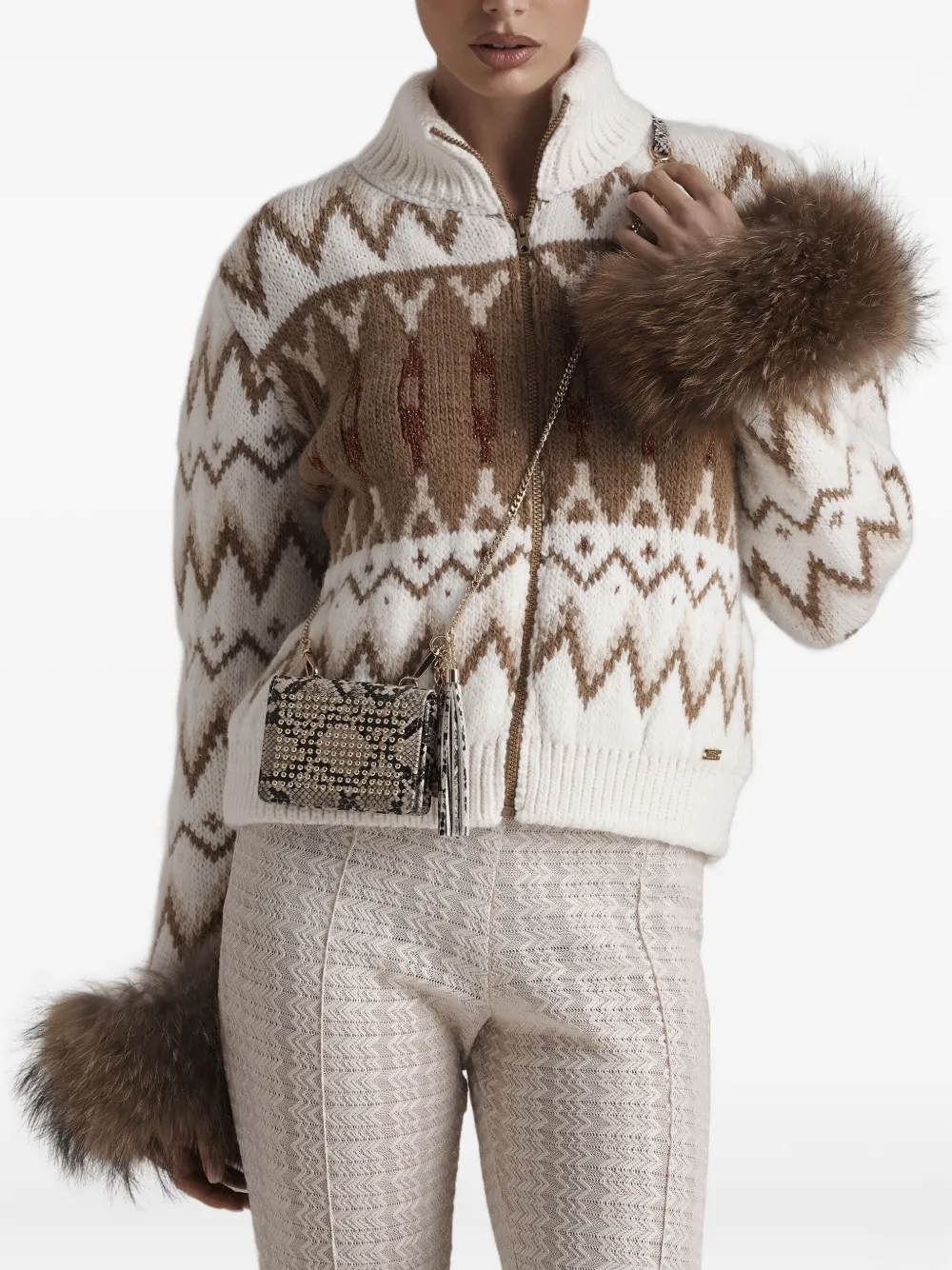 

Кардиган с узором в стиле Фэр-Айл PHO FIRENZE, нейтральный