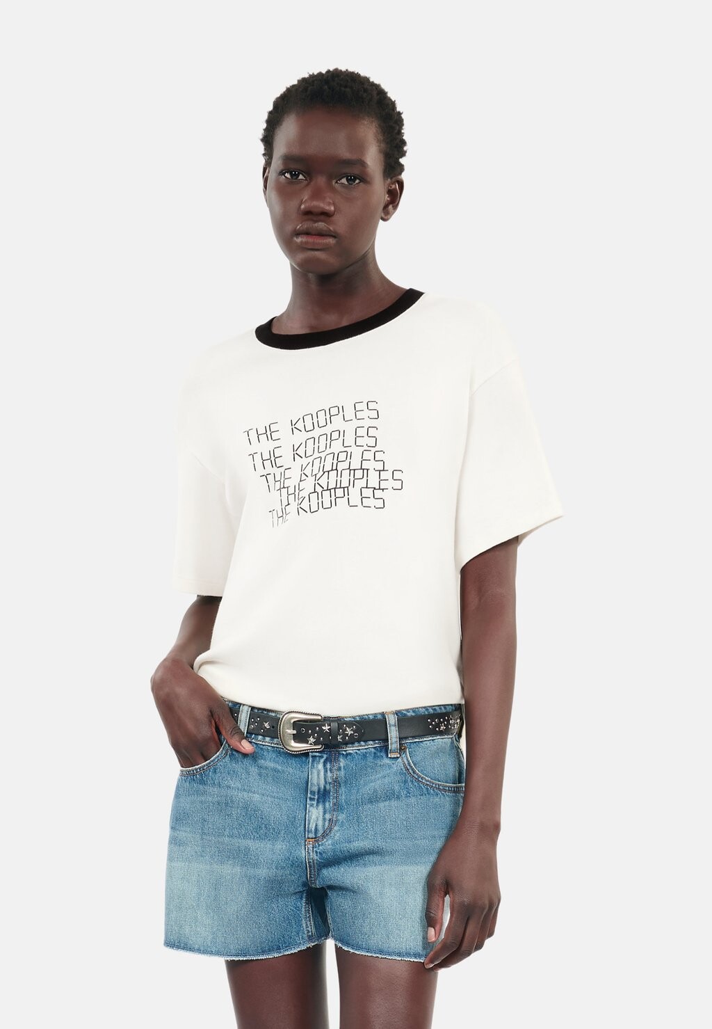 

Принт на футболке TW WAVES The Kooples, белый