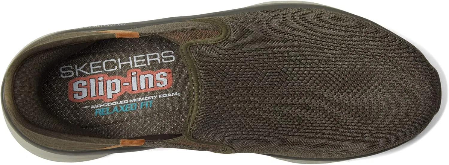 Мужские туфли Skechers D'lux Walker, белые с черным — фото 4