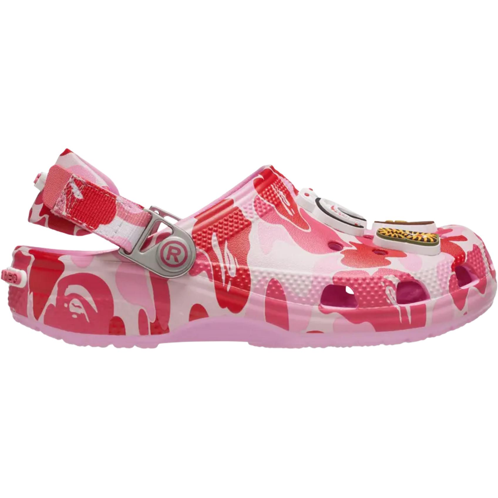 Классические противоскользящие износостойкие низкие детские сандалии Clog Kids' Crocs, розовый — фото 2